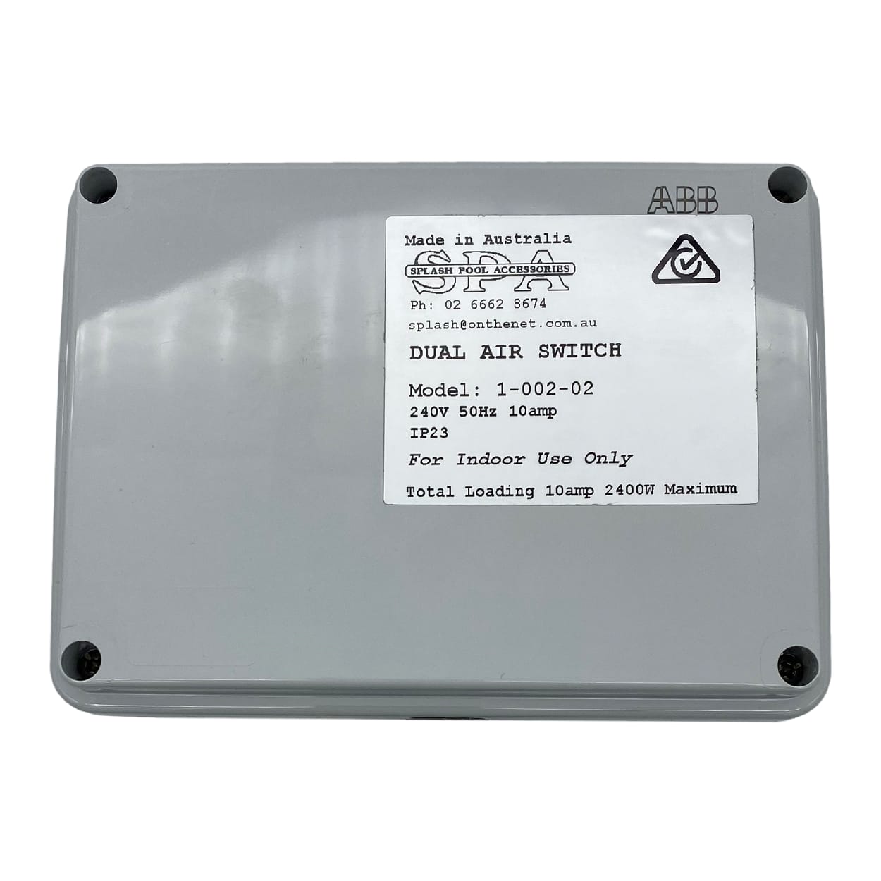 Double Outlet 10amp Air Switch Box - SA-AS02