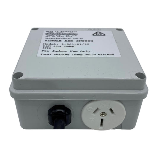 Single Outlet 15amp Air Switch Box - SA-AS01H