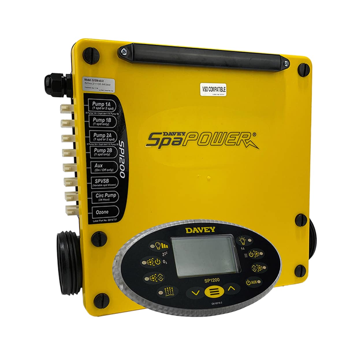 DAVEY SPA-QUIP SP1200 6.0KW CONTROLLER AND OVAL TOUCHPAD