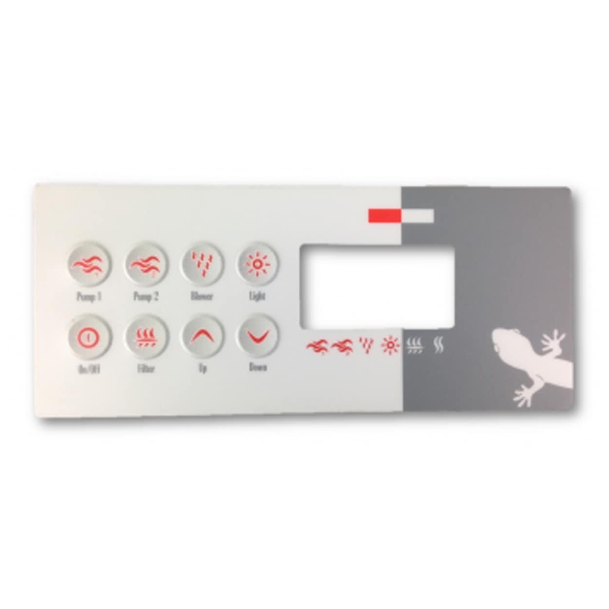 Gecko TSC-8 K-8 8 Button(2 Pump + Blower) Overlay