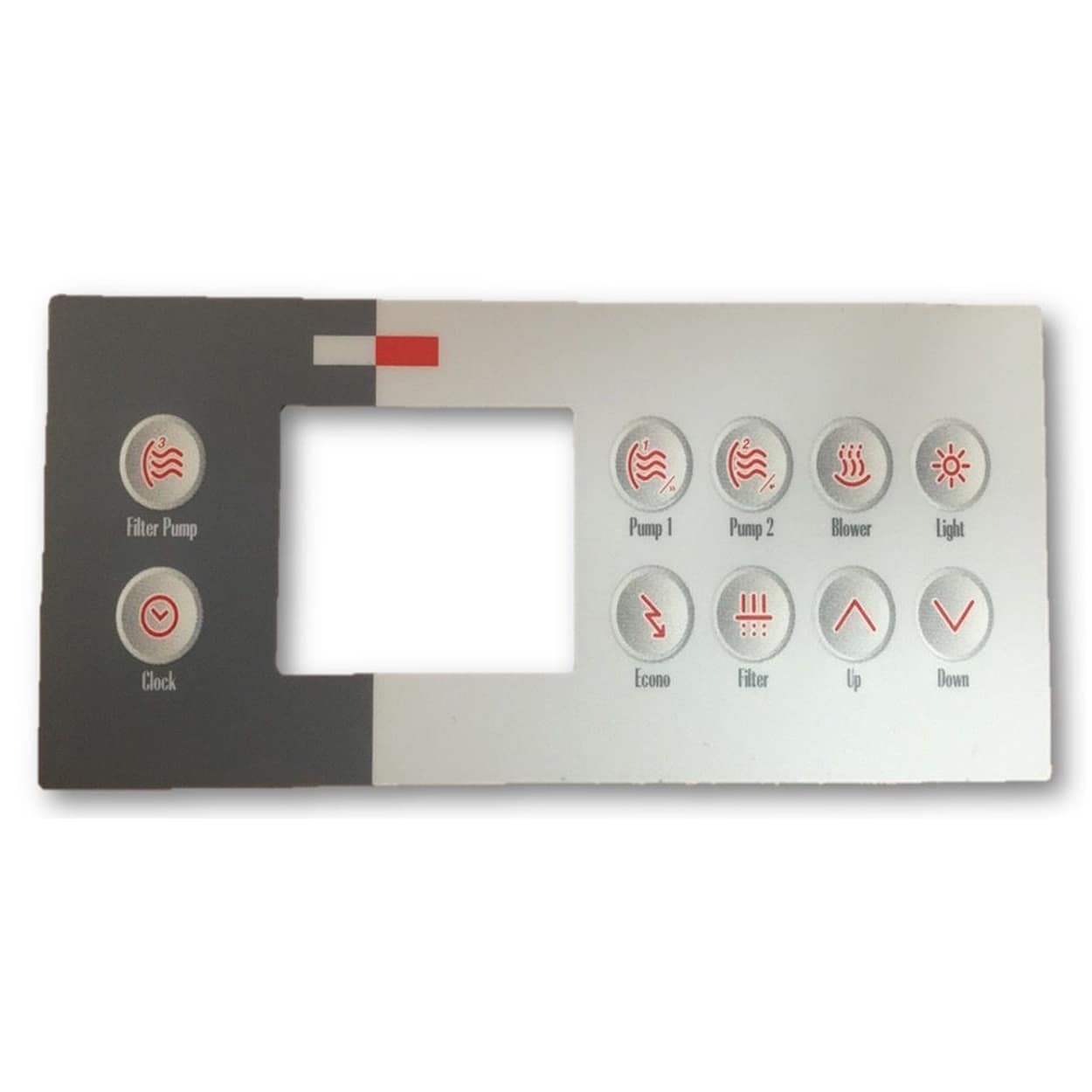 Gecko TSC-4 / K-4 10 Button(3 Pump + Blower) Overlay