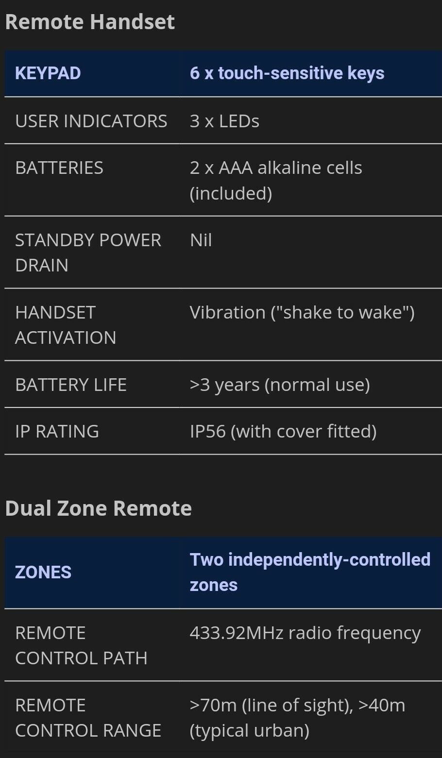 Aquaquip Dual Zone Remote Controller Touch Screen Pool Lights Spa Remote Control