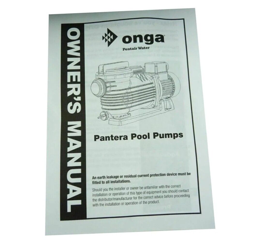 Onga Pantera Pool Pump PPP1100 1.25HP 1KW Swimming Pool & Spa Pump