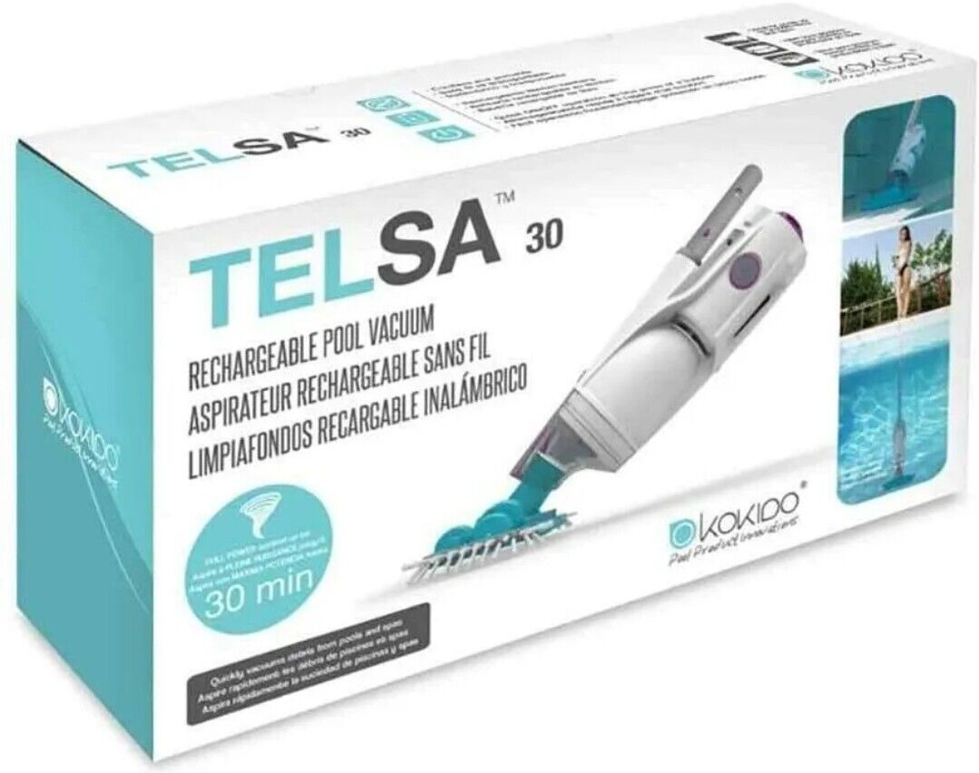 Kokido Telsa 30 Rechargeable Pool Vacuum Cleaner Swimming Pools & Spas Vac