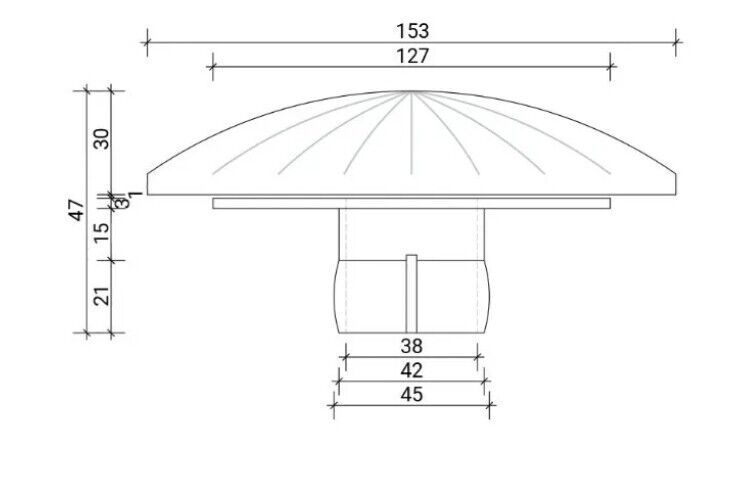 Flolux Flosafe 40mm Polished Stainless Steel Spa/Pool Safety Suction S ...