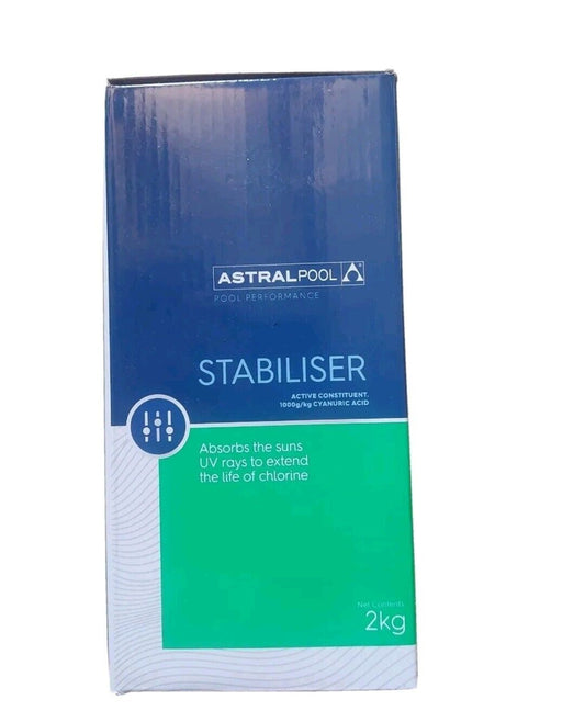 2kg Pool Stabiliser Astral Brand New Protects Chlorine Absorbs UV Rays